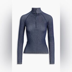 Cordova Stowe Ribbed Wool-blend Base Layer Top NWT Navy Blue M/L